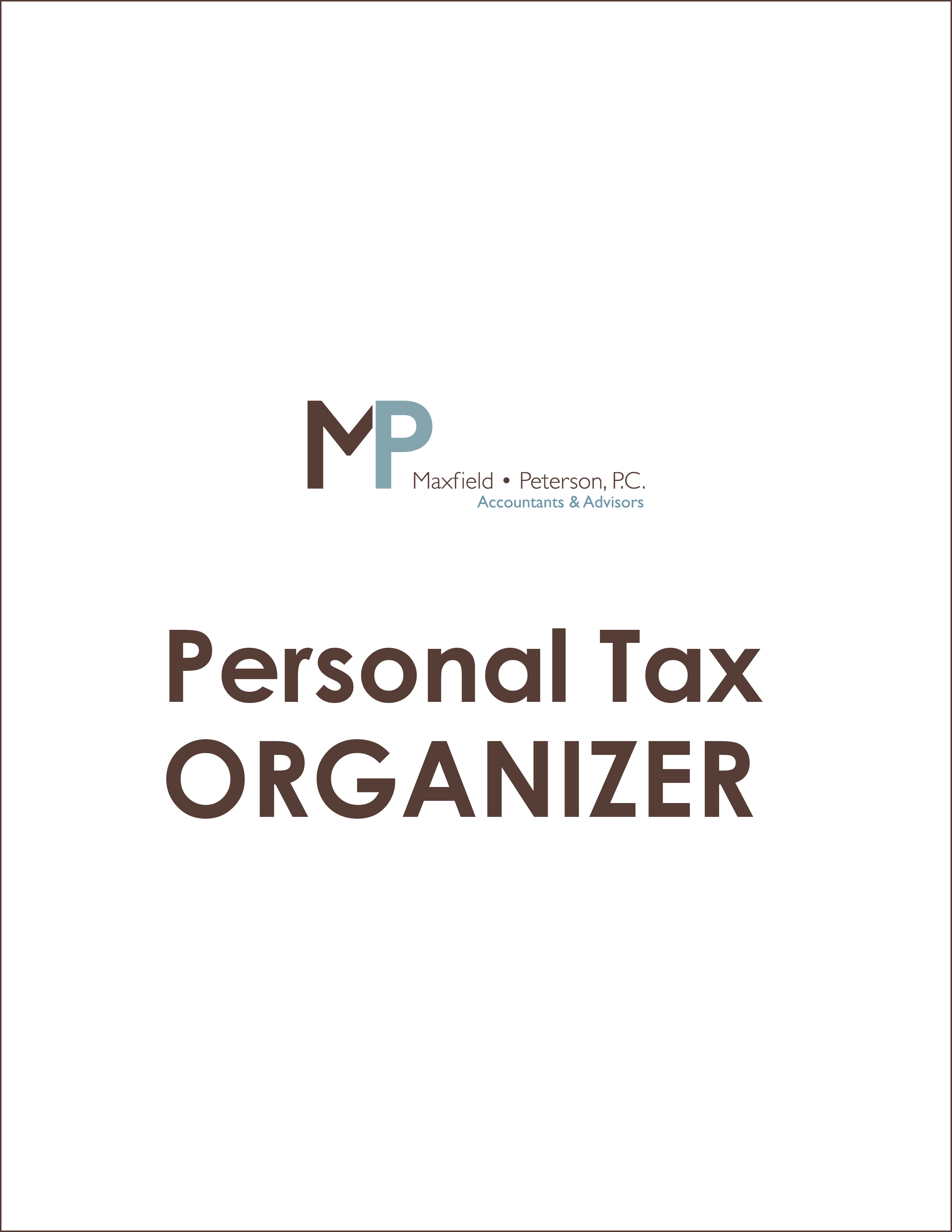Personal Tax Organizer